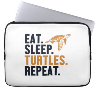 Eat Sleep Turtles Repeat Tortoise Painted Lover Co Laptop Sleeve