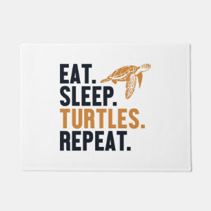 Eat Sleep Turtles Repeat Tortoise Painted Lover  Doormat