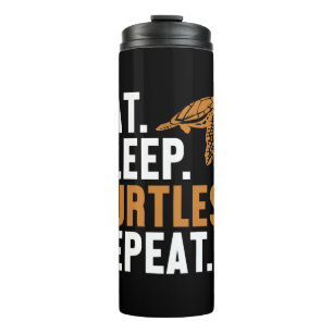 Eat Sleep Turtles Repeat Tortoise Painted Lover Thermal Tumbler