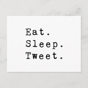 Eat Sleep Tweet Postcard