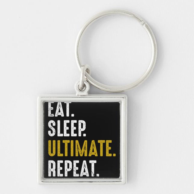 Eat Sleep Ultimate Frisbee Sport Repeat Key Ring (Front)