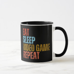 EAT SLEEP VIDEO GAME REPEAT MUG