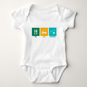 Eat Sleep Volleyball Baby Bodysuit