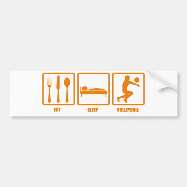 Eat Sleep Volleyball Bumper Sticker (Front)