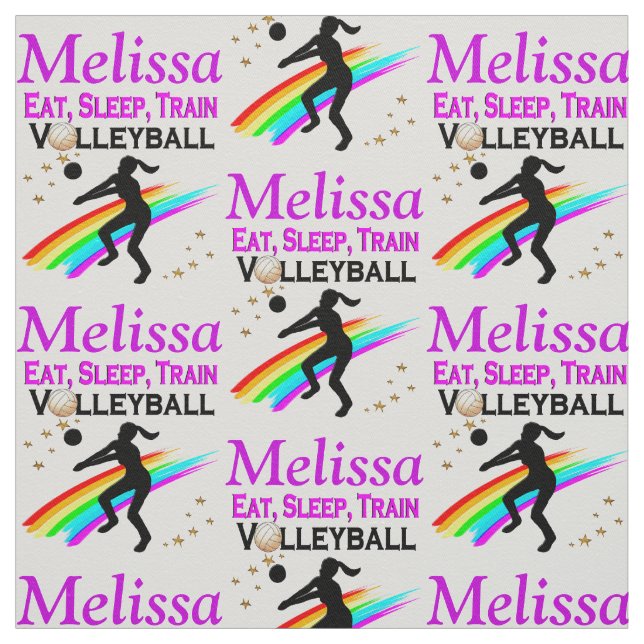 EAT, SLEEP VOLLEYBALL PERSONALIZED FABRIC (Swatch)