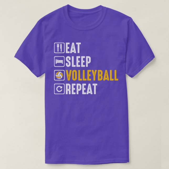 Eat Sleep Volleyball Repeat T-Shirt (Design Front)