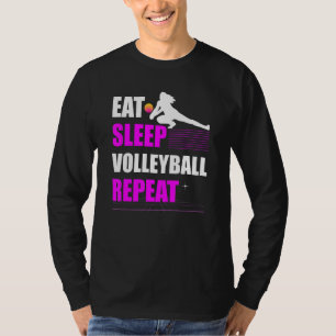 Eat Sleep Volleyball Repeat Volleyball Player T-Shirt