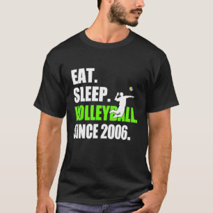 Eat Sleep Volleyball Since 2006 12th Birthday T-Shirt