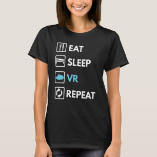 Eat Sleep VR Repeat Funny VR Gamer Boy VR Athlete T-Shirt