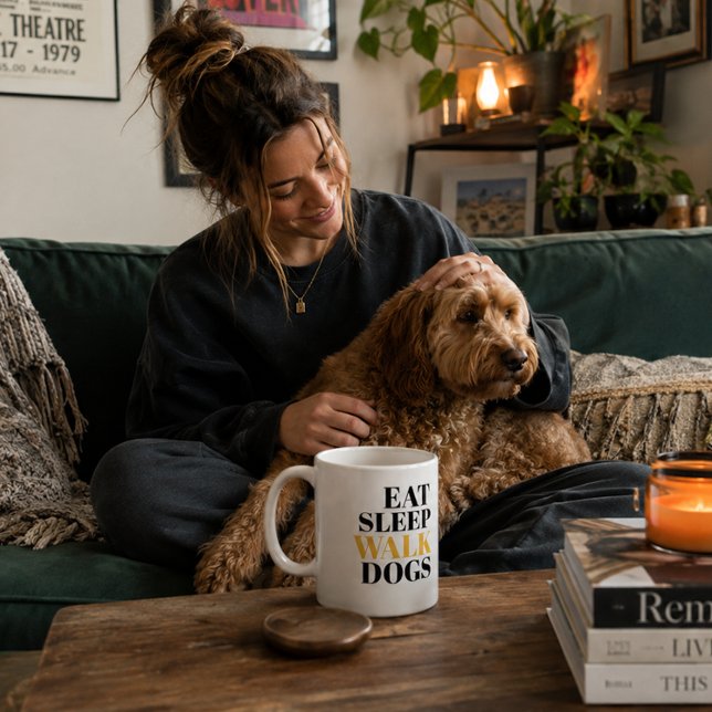 Eat Sleep Walk Dogs Large Coffee Mug (Creator Uploaded)