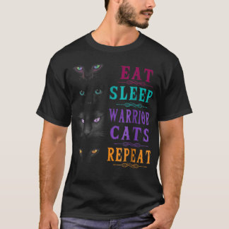 Eat Sleep Warrior Cats Repeat TShirt