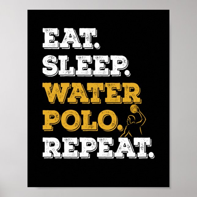 Eat Sleep Waterpolo Repeat Poster (Front)