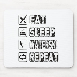 Eat Sleep Waterski Repeat Waterski Water Skiing Wa Mouse Pad