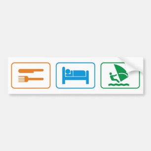 eat sleep windsurf bumper sticker
