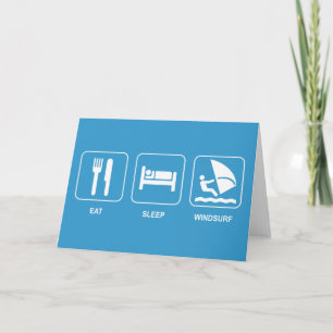 Eat Sleep Windsurf Card