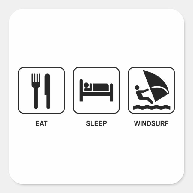 Eat Sleep Windsurf Sticker (Front)