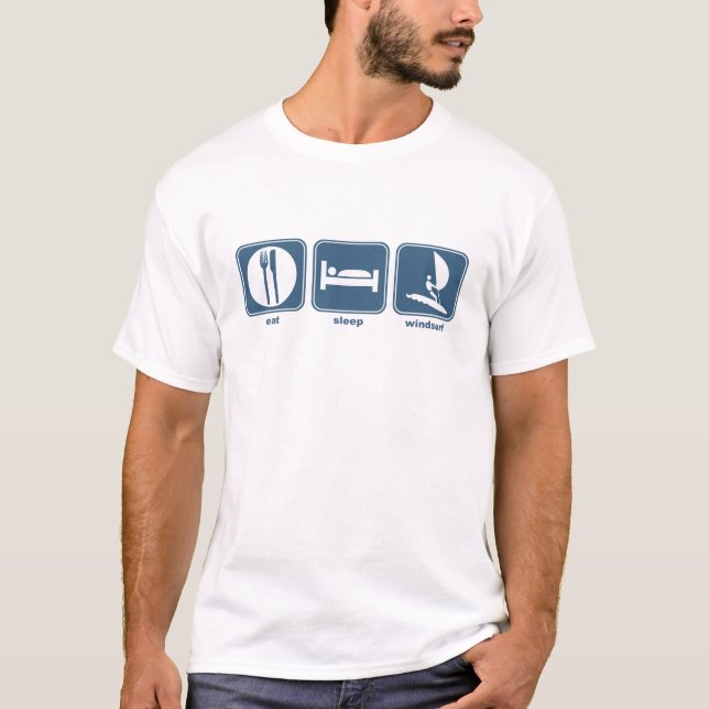 eat sleep windsurf T-Shirt (Front)