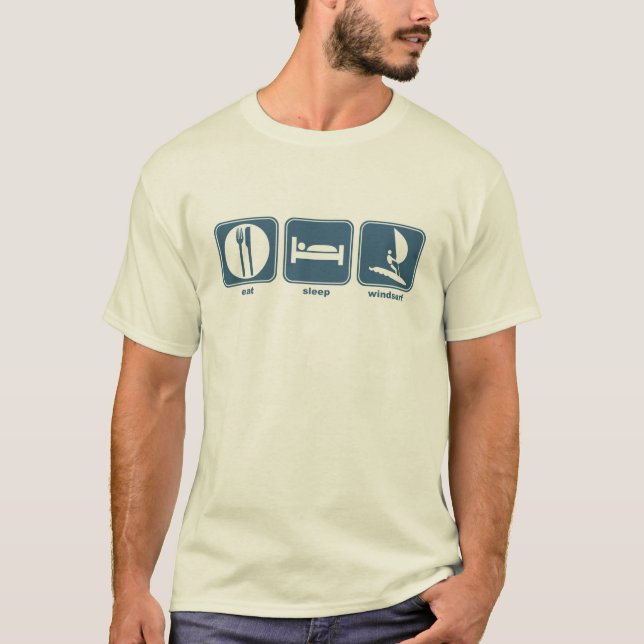 eat, sleep, windsurf T-Shirt (Front)