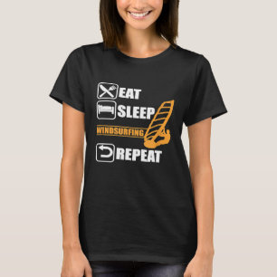 Eat Sleep Windsurfing Repeat Watersports Surfboard T-Shirt