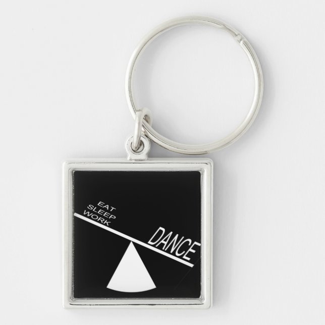 EAT SLEEP WORK DANCE KEYCHAIN GIFT (Front)