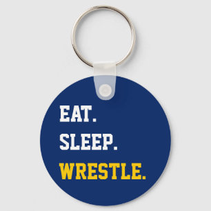 Eat Sleep Wrestle Key Ring