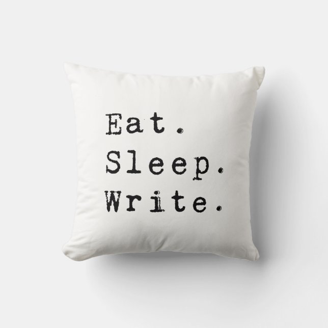 Eat Sleep Write Cushion (Front)