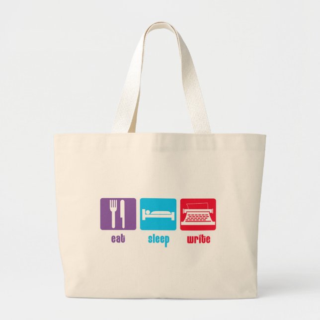 Eat Sleep Write Tote Bag (Front)