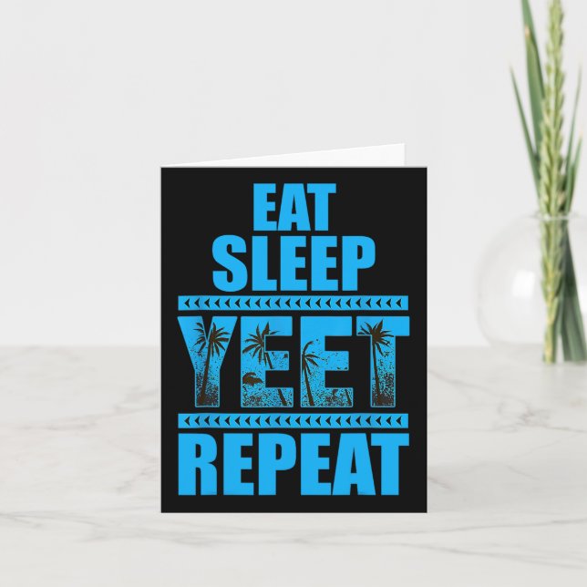 Eat Sleep Yeet Repeat Vintage  Card (Front)