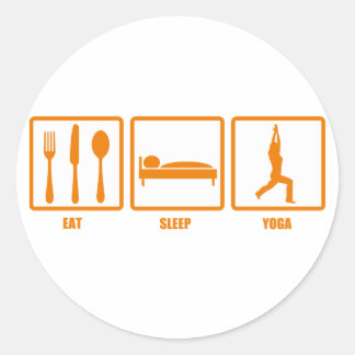 Eat Sleep Yoga Classic Round Sticker