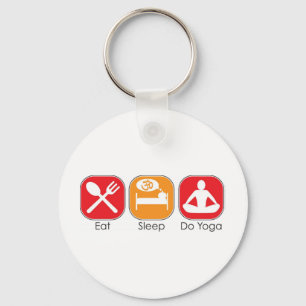 Eat Sleep Yoga Key Ring