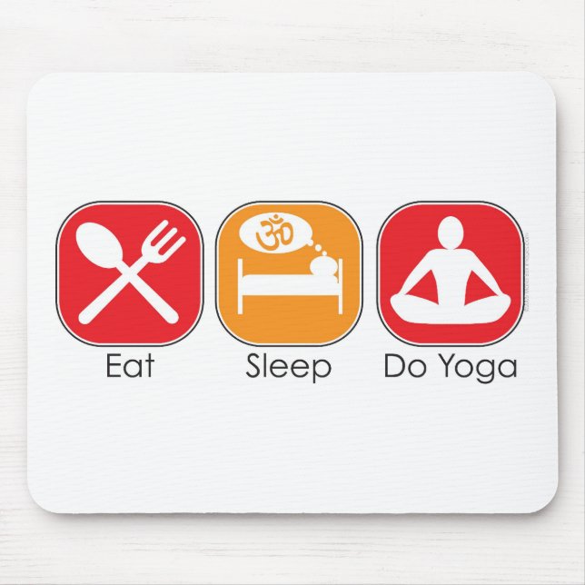 Eat Sleep Yoga Mouse Pad (Front)