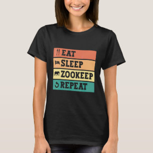 Eat Sleep Zookeep Repeat Zookeeper Zookeeping Safa T-Shirt