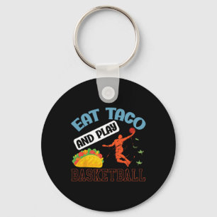Eat Taco And Play Bysketbyll Mexico Cinco De Mayo  Key Ring