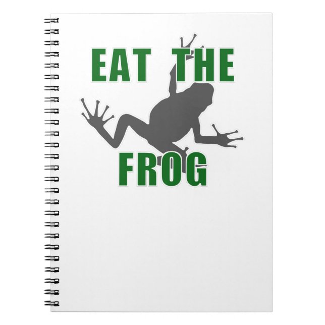 Eat The Frog - Entrepreneur Motivation Quote Notebook (Front)
