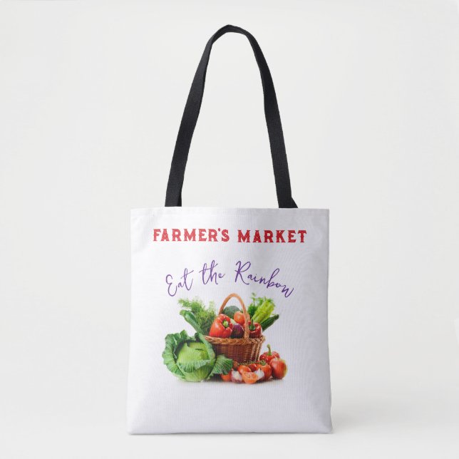 Eat The Rainbow All-Over-Print Tote, Shoulder Tote Bag (Front)