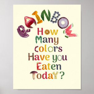 Eat the Rainbow everyday - Nutrition and Health  Poster