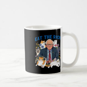 Eat The Rich Bernie Sanders Floral Cat Resist Agai Coffee Mug