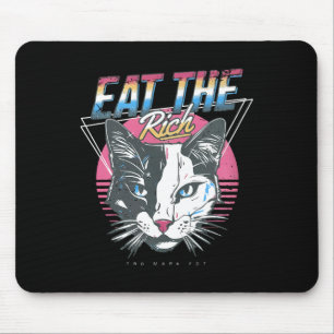 Eat The Rich Cat Anti Trump Mouse Pad