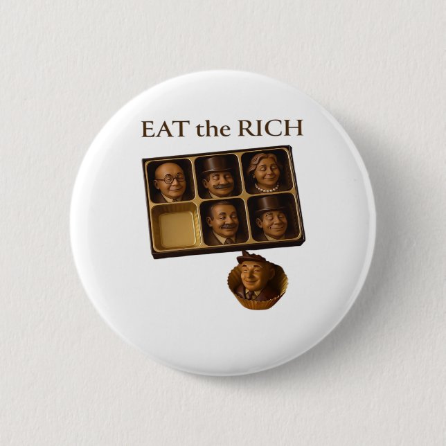 Eat The Rich Classic 6 Cm Round Badge (Front)