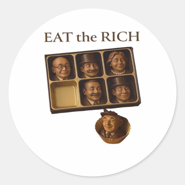Eat The Rich Classic Classic Round Sticker (Front)