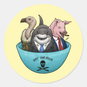 Eat The Rich! Classic Round Sticker
