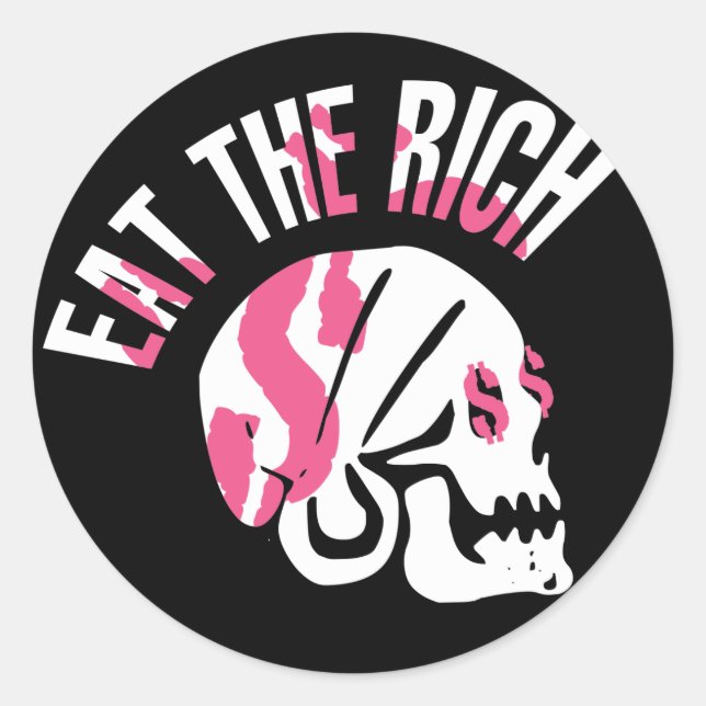 Eat the Rich Classic Round Sticker (Front)