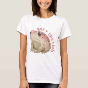 Eat the rich - pink frog T-Shirt