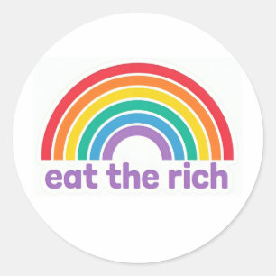 Eat The Rich Rainbow Retro stickers