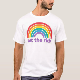 Eat The Rich Rainbow Retro T-Shirt