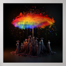 Eat The Rich Symbolic Umbrella Art