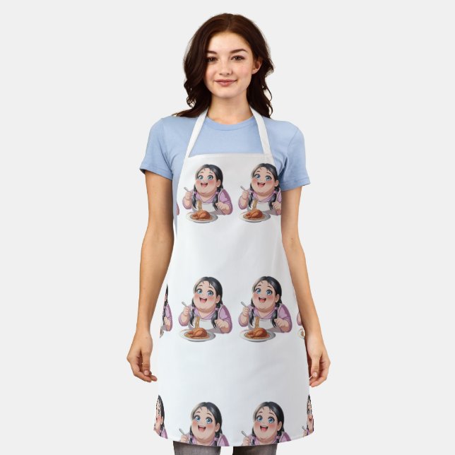 Eat today fasting tomorrow  apron (Worn)