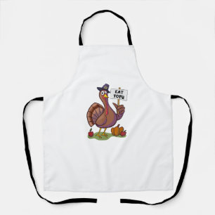 Eat Tofu Thanksgiving Vegetarian Turkey Funny Apron