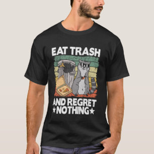 Eat Trash And Regret Nothing Pizza Racoon Pullove T-Shirt
