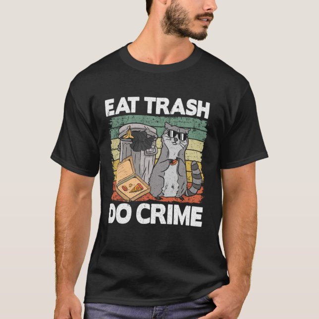Eat Trash Do Crime Funny Racoon Pullover Hoodie_1 (Front)